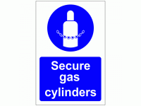 Secure gas cylinders sign