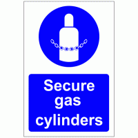 Secure gas cylinders sign