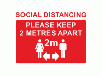 Social Distancing Please Keep 2 Metre...