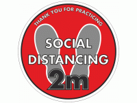 Social Distancing Floor Sticker - Soc...