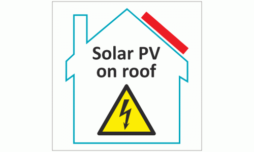 Solar PV on roof sign