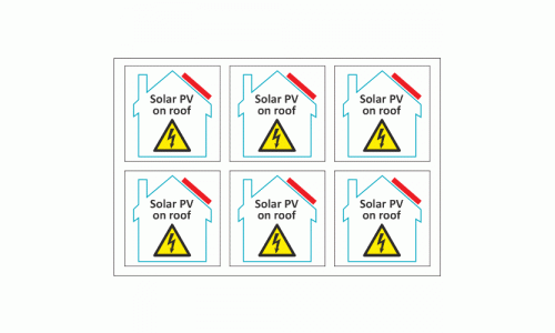 Solar PV on roof stickers 