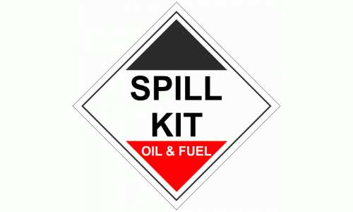Spill Kit Oil & Fuel Sign