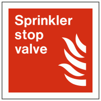 Sprinkler Stop Valve Sign