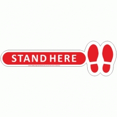Stand Here Footprint Anti-Slip Floor Marker