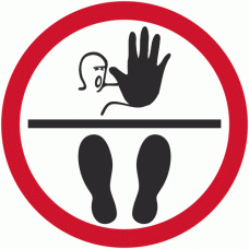 STOP Safe Distance Anti Slip Floor Marker Sign - Social Distancing Floor Sticker