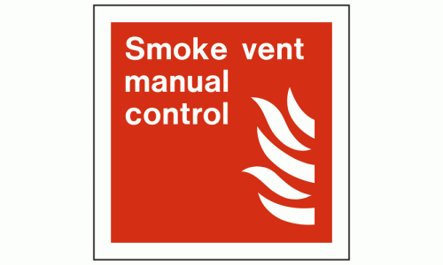 Smoke Vent Manual Control Sign
