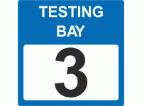 COVID-19 Testing Bay Signs