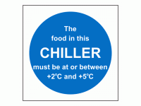 The food in this CHILLER must be at o...