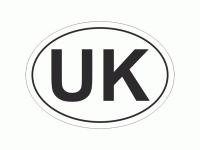 UK car sticker for europe