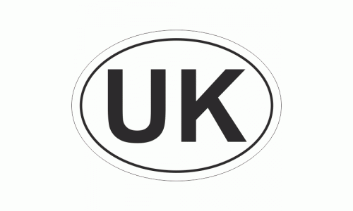 UK car sticker for europe