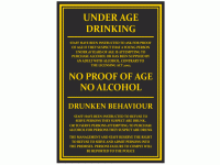 Underage drinking sign