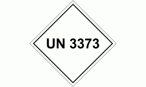 UN 3373 Package Labels - 250 labels per roll