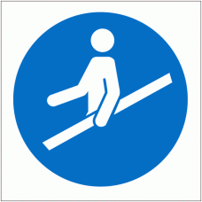 Use Handrail Symbol Sticker