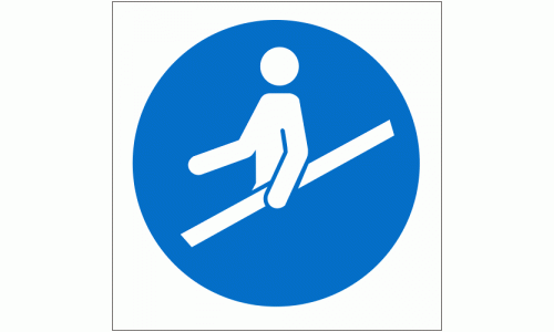 Use Handrail Symbol Sticker