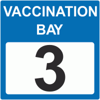 COVID-19 Vaccination Bay Signs