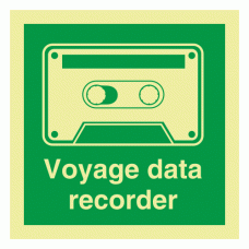 Voyage Data Recorder Photluminescent IMO Safety Sign