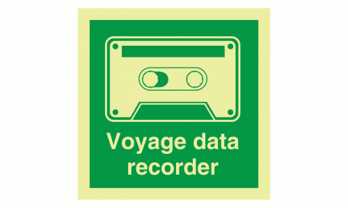 Voyage Data Recorder Photluminescent IMO Safety Sign