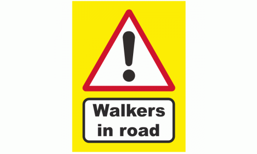 Walkers in Road Sign