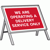 We are operating a delivery service only sign