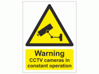Warning CCTV Cameras in Constant Oper...