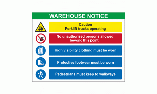 Warehouse Notice Sign