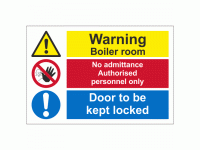Warning Boiler Room Sign