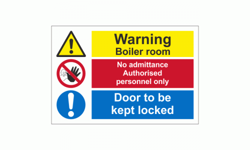 Warning Boiler Room Sign
