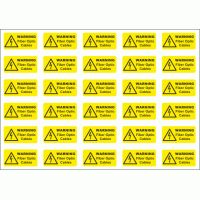 Warning Fiber optic cables labels