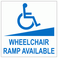 Wheelchair Ramp Available Sign
