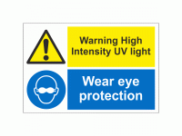 Warning High Intensity UV Light Wear ...