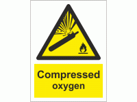 Compressed oxygen sign