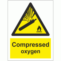 Compressed oxygen sign