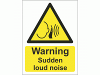 Warning Sudden loud noise sign