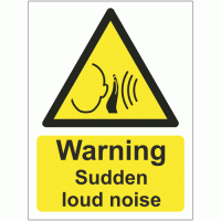 Warning Sudden loud noise sign