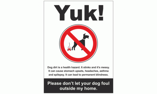 Yuk Dog Fouling Sign