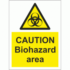 Caution Biohazard Area Sign