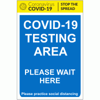COVID-19 Testing Area Sign