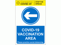 COVID-19 Vaccination Area Arrow Left ...