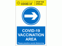 COVID-19 Vaccination Area Arrow Right...