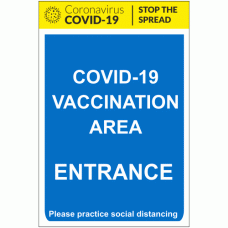 COVID-19 Vaccination Area Entrance Sign