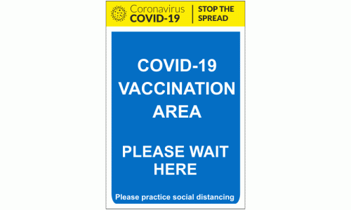 COVID-19 Vaccination Area Sign