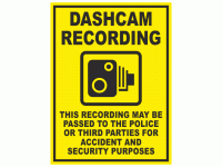 Dashcam Recording Sign