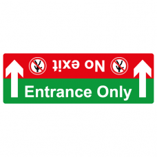 Entrance only no exit floor sticker