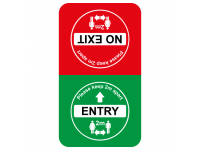 Entry and No Exit floor sticker for s...
