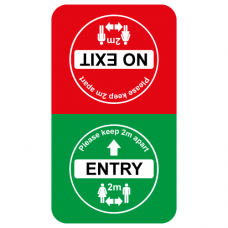 Entry and No Exit floor sticker for social distancing