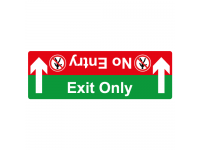 Exit only no entry floor sticker
