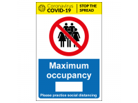 Maximum occupancy for social distancing