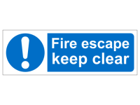 Fire escape keep clear
