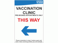 NHS Vaccination Clinic This Way Left ...